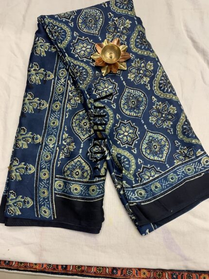 Indigo Darpan Modal Silk Saree