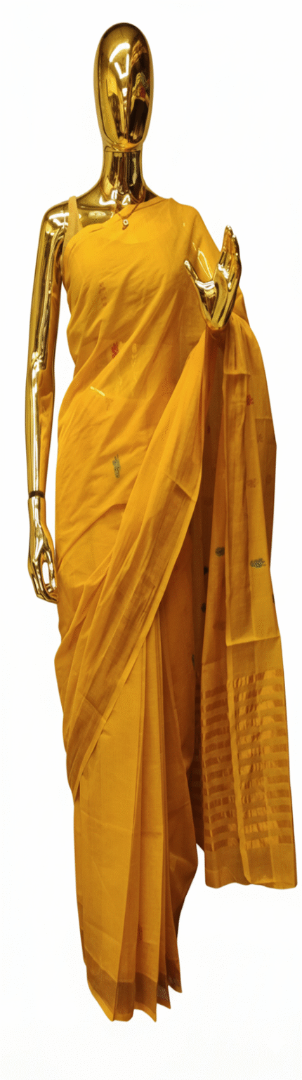 Mustard Yellow Venkatagiri Cotton Saree