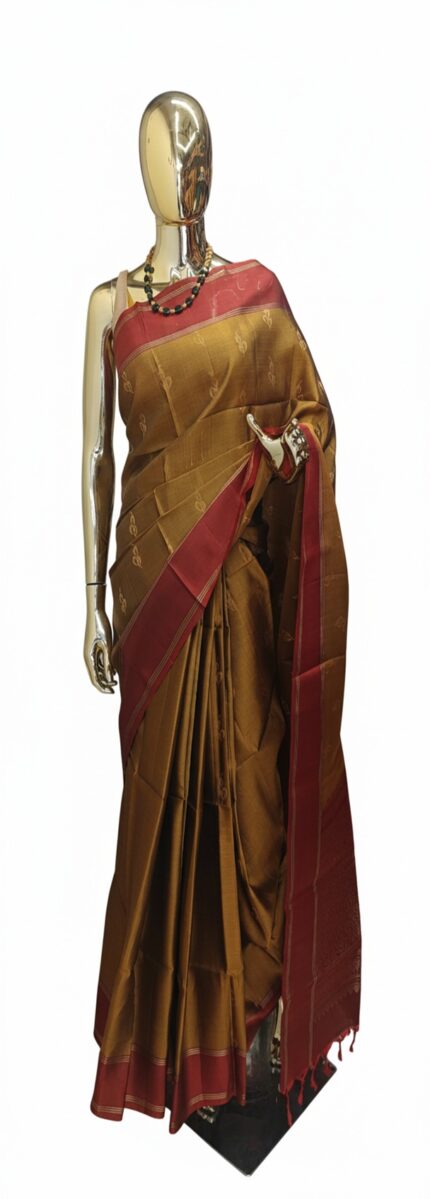 Mustard Gold Pure Soft Silk Saree