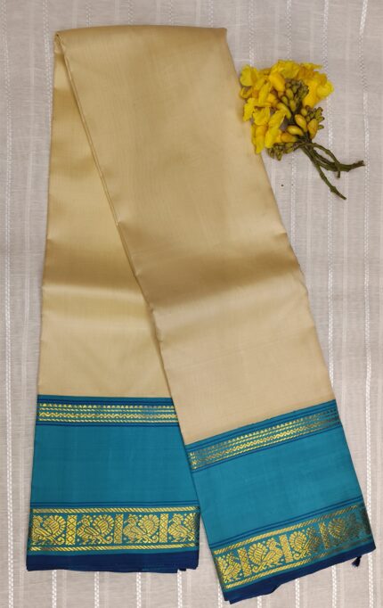 Light Cream Kanchivaram Silk Saree..