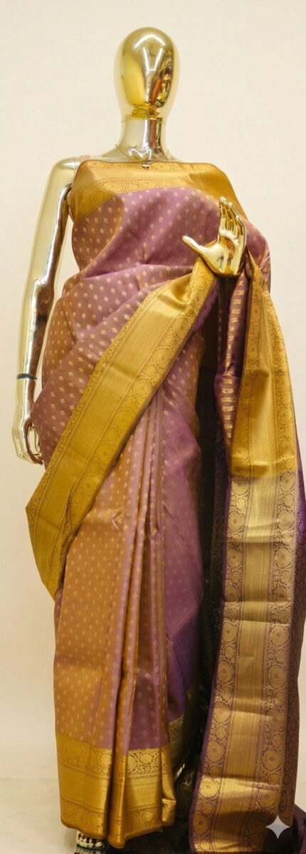 Mauve Semi Silk Saree