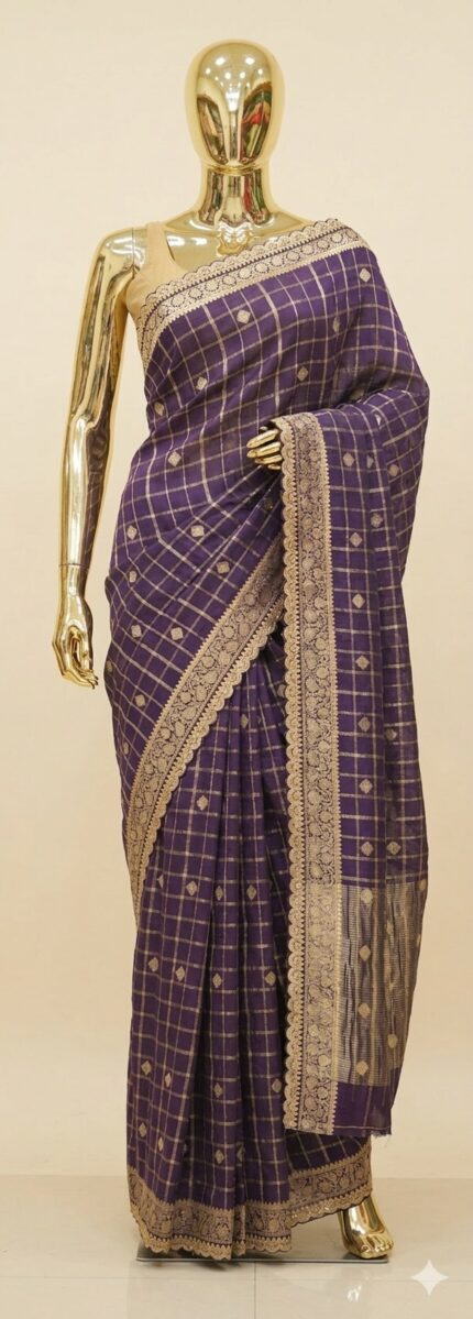 Purple Georgette saree